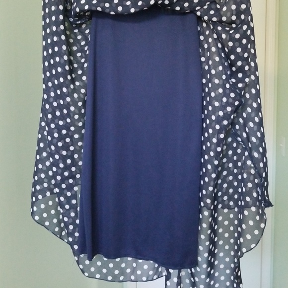 Navy and White Lightweight Dress - Picture 3 of 3